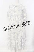 m petit by misako / トワルドジュイワンピース 3L シロ×アオ O-25-09-13-111-LO-OP-OW-ZT0916B