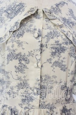 画像2: m petit by misako / トワルドジュイワンピース 3L シロ×アオ O-25-09-13-111-LO-OP-OW-OS
