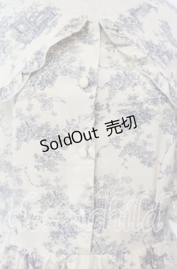 画像2: m petit by misako / トワルドジュイワンピース 3L シロ×アオ O-25-09-13-111-LO-OP-OW-ZT0916B