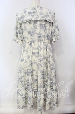 画像3: m petit by misako / トワルドジュイワンピース 3L シロ×アオ O-25-09-13-111-LO-OP-OW-OS