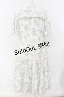 画像3: m petit by misako / トワルドジュイワンピース 3L シロ×アオ O-25-09-13-111-LO-OP-OW-ZT0916B