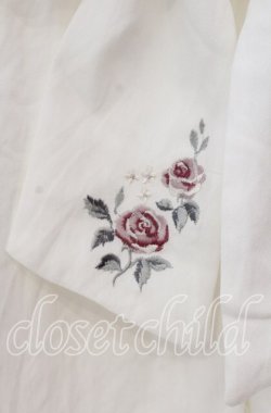 画像2: axes femme / 刺繍入りリボンロングブラウス M 生成り O-25-09-13-018-AX-BL-IG-OS