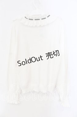 画像3: axes femme / ヨークフリルニット  シロ O-25-09-13-020-AX-TO-IG-OS