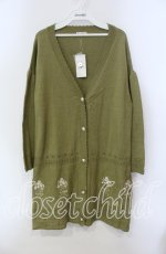 画像1: 【SALE】axes femme / ブーケ刺繍ロングニットカーディガン M グリーン O-25-09-13-021-AX-TO-IG-ZT061 (1)