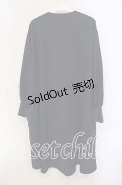 画像2: axes femme / レース切替割烹着  ネイビー O-25-09-13-022-AX-OP-IG-ZT127