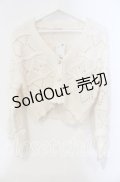 axes femme / モヘアタッチ透かしニットカーディガン  オフ O-25-09-13-023-AX-TO-IG-ZT030
