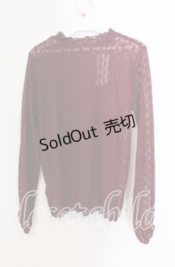 画像2: axes femme / フラワー総レースインナー  ワイン O-25-09-13-026-AX-TO-IG-OS