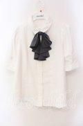 an another angelus / ドレープタイ付きシャツ F シロ×グレー O-25-09-13-028-CA-BL-OW-OS