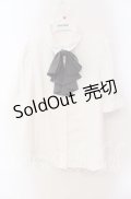 an another angelus / ドレープタイ付きシャツ F シロ×グレー O-25-09-13-028-CA-BL-OW-OS