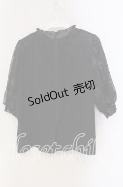 画像3: axes femme / 袖刺繍カットジャカードプルオーバー F クロ O-25-09-13-032-AX-BL-OW-OS