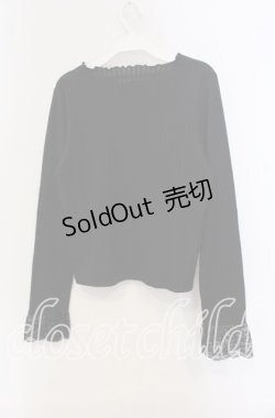 画像3: axes femme / マーガレット刺繍リブトップス F クロ O-25-09-13-033-AX-TO-OW-OS