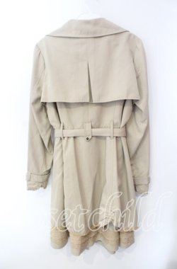 画像3: axes femme / 裾ドロストトレンチコート  ベージュ O-25-09-15-030-AX-CO-IG-OS