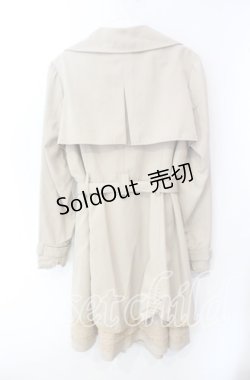 画像3: axes femme / 裾ドロストトレンチコート  ベージュ O-25-09-15-030-AX-CO-IG-OS