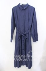 画像1: 【SALE】an another angelus / 角衿ロングシャツワンピース  ネイビー O-25-09-15-031-CA-OP-IG-ZT360 (1)