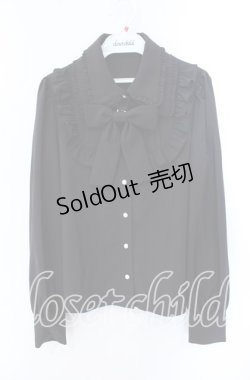 画像1: Jamie エーエヌケー / ダブルカラーブラウス  クロ O-25-09-15-035-LO-BL-IG-OS