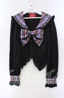 画像1: Jamieエーエヌケー / きまぐれセーラープルオーバー  ブラック×パープル O-25-09-15-038-LO-TO-IG-OS