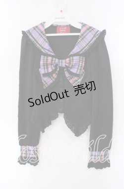 画像1: Jamieエーエヌケー / きまぐれセーラープルオーバー  ブラック×パープル O-25-09-15-038-LO-TO-IG-OS