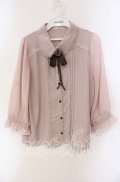 axes femme / バラモチーフブラウス M ピンク O-25-09-15-039-AX-BL-OW-OS