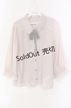 画像1: axes femme / バラモチーフブラウス M ピンク O-25-09-15-039-AX-BL-OW-OS