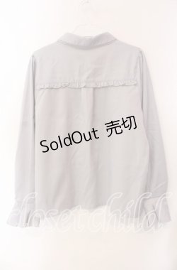 画像3: axes femme / 襟付刺繍ブラウス M ブルー O-25-09-15-041-AX-BL-OW-OS