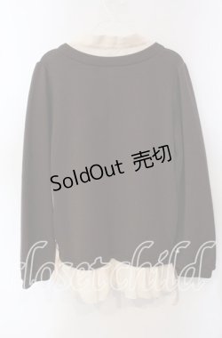 画像2: axes femme / ボウタイシャツレイヤードプルオーバー M ブラウン×キナリ O-25-09-15-045-AX-TO-OW-OS