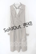 axes femme POETIQUE / ベストレイヤードシャツ風ワンピース M ブラウン O-25-09-15-046-AX-OP-OW-OS