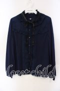 axes femme / ブラウス風カットソー M ネイビー O-25-09-15-047-AX-TO-OW-OS