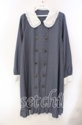 axes femme POETIQUE / メッセージリボンワンピース M ブルー O-25-09-15-048-AX-OP-OW-OS