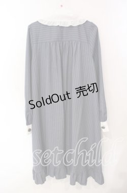 画像3: axes femme POETIQUE / メッセージリボンワンピース M ブルー O-25-09-15-048-AX-OP-OW-OS