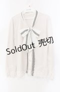 axes femme / タイ付きブラウス風プルオーバー M キナリ O-25-09-15-055-AX-TO-OW-OS