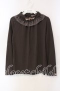 axes femme / バラモチーフ付きボトルネックプルオーバー M チャコールグレー O-25-09-15-057-AX-TO-OW-OS