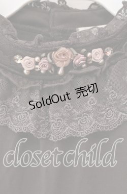 画像2: axes femme / バラモチーフ付きボトルネックプルオーバー M チャコールグレー O-25-09-15-057-AX-TO-OW-OS