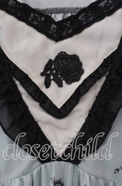 画像2: axes femme / チュールフロッキー切替ワンピース M グリーン O-25-09-15-059-AX-OP-OW-OS