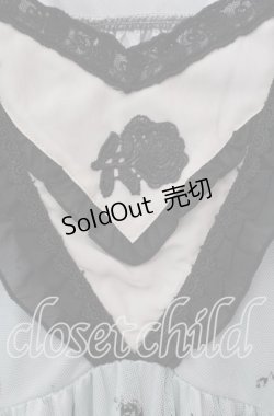 画像2: axes femme / チュールフロッキー切替ワンピース M グリーン O-25-09-15-059-AX-OP-OW-OS