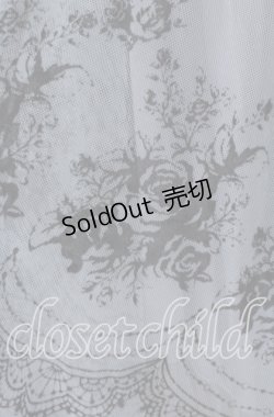 画像3: axes femme / チュールフロッキー切替ワンピース M グリーン O-25-09-15-059-AX-OP-OW-OS