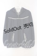 axes femme / レース切り替えデニム調パーカー M インディゴ O-25-09-15-060-AX-TO-OW-OS