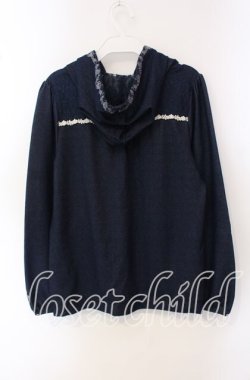 画像3: axes femme / レース切り替えデニム調パーカー M インディゴ O-25-09-15-060-AX-TO-OW-OS
