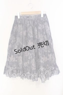 画像1: axes femme / ぼかし柄プリーツスカート M パープル O-25-09-15-061-AX-SK-OW-OS