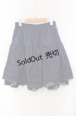 画像3: axes femme / パネル刺繍スカート M ネイビー O-25-09-15-064-AX-SK-OW-OS