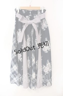 画像1: axes femme / パッチワークミディスカート M ネイビー O-25-09-15-065-AX-SK-OW-OS