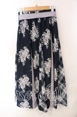 画像3: axes femme / パッチワークミディスカート M ネイビー O-25-09-15-065-AX-SK-OW-OS