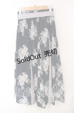 画像3: axes femme / パッチワークミディスカート M ネイビー O-25-09-15-065-AX-SK-OW-OS