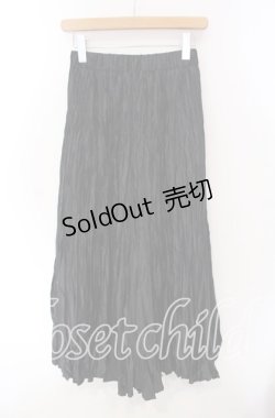 画像1: axes femme / しわ加工ヘムマキシスカート  クロ O-25-09-15-076-AX-SK-OW-OS