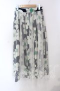 axes femme / チュール重ね花柄スカート  ネイビー O-25-09-15-077-AX-SK-OW-OS