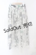 【SALE】axes femme / チュール重ね花柄スカート  ネイビー O-25-09-15-077-AX-SK-OW-ZT141