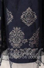 画像2: 【SALE】axes femme / オーナメント柄チュールスカート  ネイビー O-25-09-15-078-AX-SK-IG-ZT021 (2)