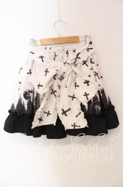 画像3: Jamieエーエヌケー / ゴシックキャッスルプリントスカート  シロ×クロ O-25-09-15-081-LO-SK-IG-OS