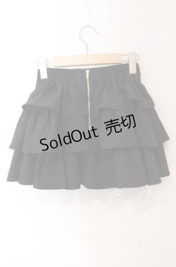 画像3: Jamieエーエヌケー / クロスモチーフティアードスカパン  クロ O-25-09-15-082-LO-PA-IG-OS