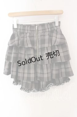 画像2: Jamieエーエヌケー / ティアードチェックスカパン  クロ O-25-09-15-083-LO-PA-IG-OS