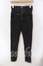 画像1: 【SALE】LIZ LISA / ハイウエストスキニーパンツ  クロ O-25-09-15-084-LO-PA-IG-ZT378 (1)